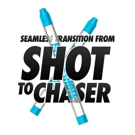 TakeShots Take V2 - Shot Holder & Straw for Drinks & Chasers - Experience Shots On the Go - Fits All Standard Bottles, Glasses, & the Chase - 1oz (Blackout)