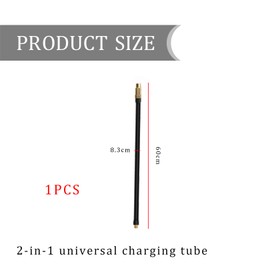 Bicycle Pump Adapter, Bicycle Valve Adapter, French Valve Adapter for French Valve, 2-in-1 Valve Stem Extension Tube, Bicycle Tyre Pump Tube for All Types of Bicycles (60 cm)