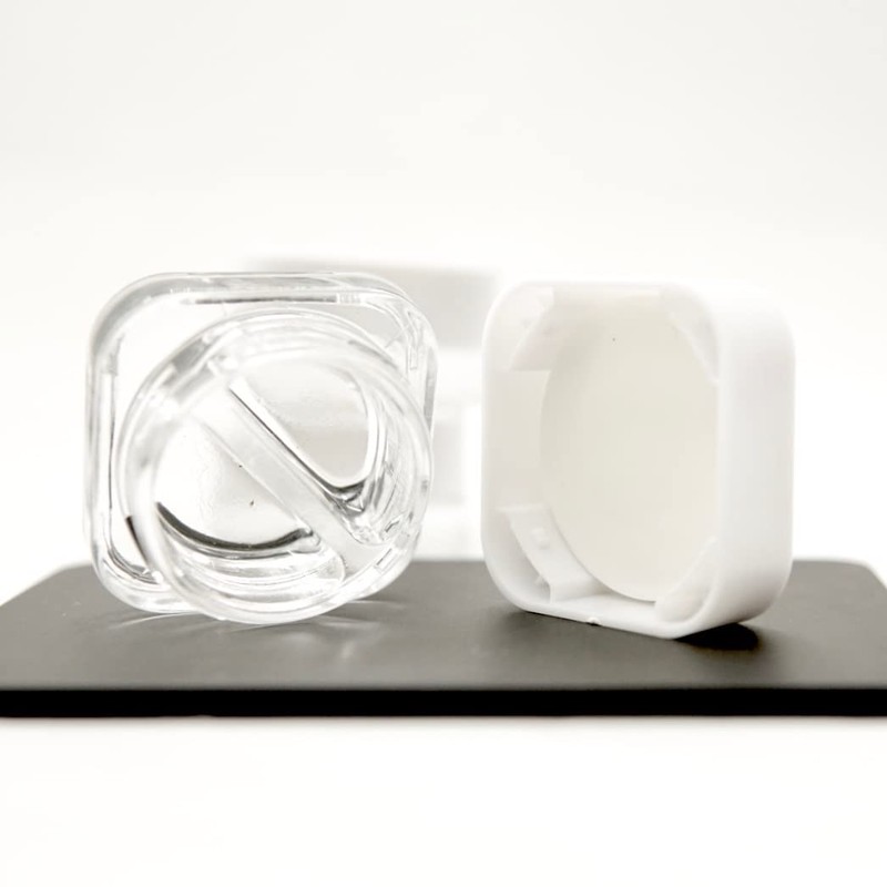 CannaAroma 60 Pack | 7ml Square Jar w/Dual Compartments (3.5ml