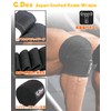 G.Dex ニースリーブ 筋トレ用 ニーラップ 筋トレサポーター 筋トレ 膝サポーター ウェイトトレーニング 200cm 正規品(2pcs)(BLACK)