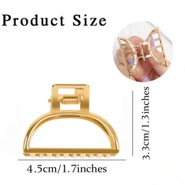 10Pcs Small Metal Hair Clips, sturdy anti slip hair clips, suitable for thin and thick hair, Mini Hair clips for girls, small flower hair claw clips, Gold Claw Clips for Women, metal hair accessories