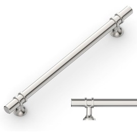 Amerdeco 10 Pack Brushed Satin Nickel Cabinet Pulls 7.5 Inch(192MM) Hole Centers Kitchen Cabinet Handles Cabinets Hardware Drawer Pulls AM002