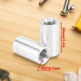 Aluminum Alloy Female Thread Pillar Connecting Column Spacer M4x0.7MM Structural Support for CNC WORKPIECES (Length 12mm)