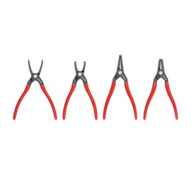 TEKTON 9 Inch Internal and External Retaining Ring Pliers Set, 4-Piece (0.090 in. Tips) | PRR90020