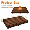 Indoor Wooden Step Stool 3.5'' Height, Outdoor Steps with Non