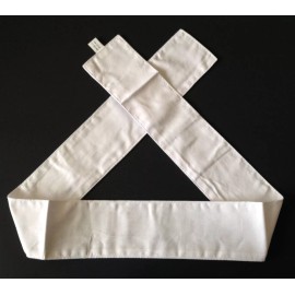 Made in Japan Japanese Martial Arts Sports Hachimaki "Shiro" White Cotton Headband 37"L