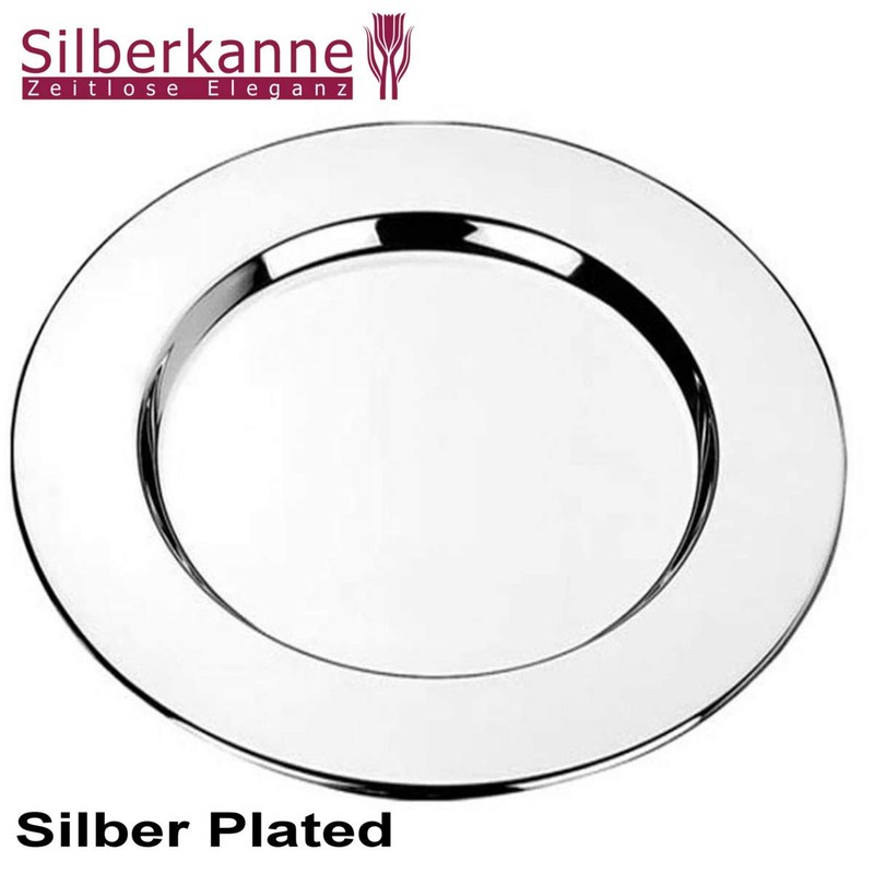 SILBERKANNE Classic Premium Silver Plated Plate Diameter 31 cm