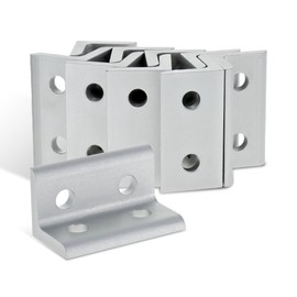 8020, 4113, 10 Series Aluminum 4 Hole Wide Inside Corner Bracket 90 Degree Angle Bracket for 80/20 T Slot Extruded Aluminum Extrusion (Clear Anodize, 10)