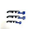 AT4 Badge Emblems 3-Piece in Glossy Black & Blue for