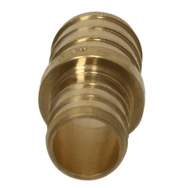 XFITTING 25 Pieces 5/8" x 3/4" Pex Reducing Coupling, Brass, Pex B, Crimp Version, 5/8 x 3/4 Pex Coupling