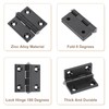 uxcell 2Pcs Zinc Alloy Mini Folding Hinges, 60mmx60mm Small Cabinets