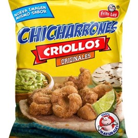 Pork Flavored Chicharrones Criollos original from Guatemala. Snack dorito - Specification: 3 bags chicharron criollo original 24 gr