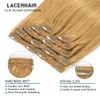 Lacer Hair Straight Hair Clip in Extensions Strawberry Blond 120g