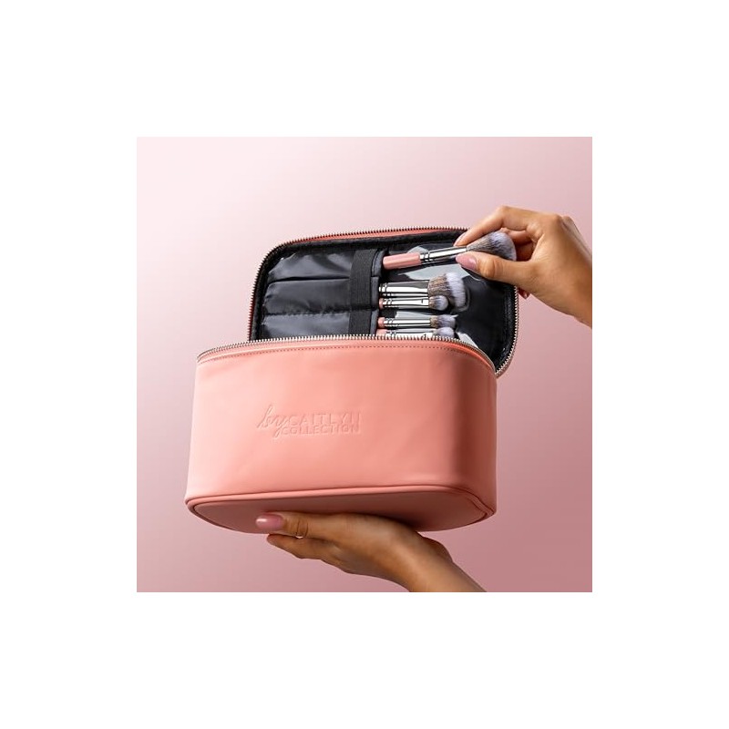 By Caitlyn Collection Luxury Coral Makeup Bag - A Spacious