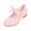 Linodes PU Leather/Patent Ribbon Tie Tap Shoe for Girls and