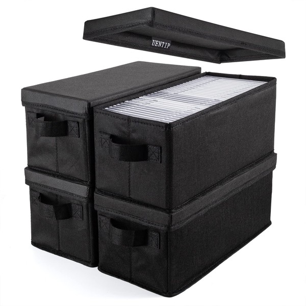 UENTIP CD Storage Boxes - Pack of 4 CD Case