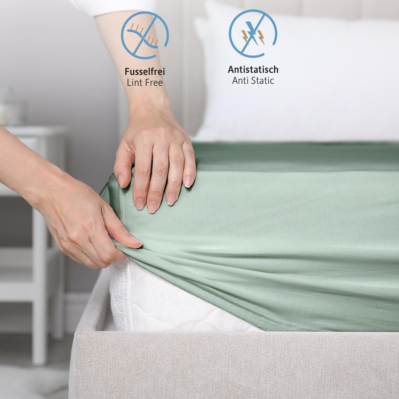 Komfortec Super King Fitted Sheet 100% Cotton, 11 inch (30