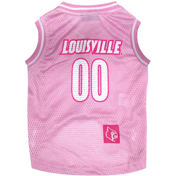 Pets First Louisville Pink Basketball Jersey, Medium