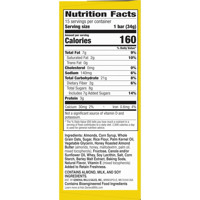 Nature Valley Sweet and Salty Nut Granola Bars, Almond, 15