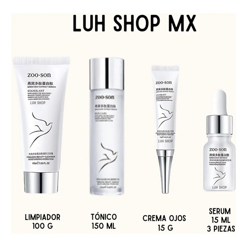 Kit De Cuidado Facial Zooson 9 Pz Skincare. Poros Y