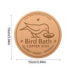 2-Pack Copper Bird Bath Disks with Triple-Point Support, 3.94 Inch