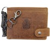 Baron of Maltzahn Men's Chain Wallet ABRAMOVICH brown genuine leather