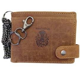 Baron of Maltzahn Men's Chain Wallet ABRAMOVICH brown genuine leather