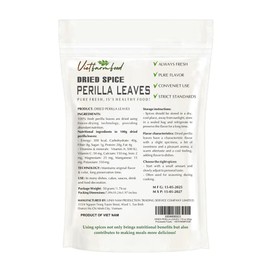 DRIED PERILLA LEAVES 1.76 Oz (50g) VIETFARMFOOD: Pure, natural freeze-dried spice made from real vegetables and fruits - perfect for enhancing every meal, from cooking, baking, salads, soups, sauces