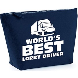 Hippowarehouse World's best lorry driverprinted make up cosmetic wash bag 18x19x9cm