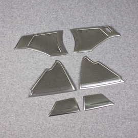 RUIQ New Mazda 3 Sedan/Fastback BP Series 2019.06~ Interior Stainless Steel Front Rear Speaker Ring Garnish for Mazda3 Mazda 3 (Silver)