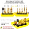 TOPEC Tap Bit Set, 3-in-1 HSS Titanium Coated Combination Drill