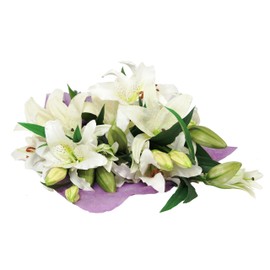 White Lily Bouquet (8 Stems) - Without Vase