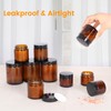 Mcupper 2 Pack 2 oz Amber Glass Jars with Lids,