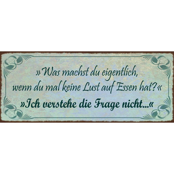 Schatzmix Tin-Plate Sign, Sheet metal, Multicoloured, 27x10 cm