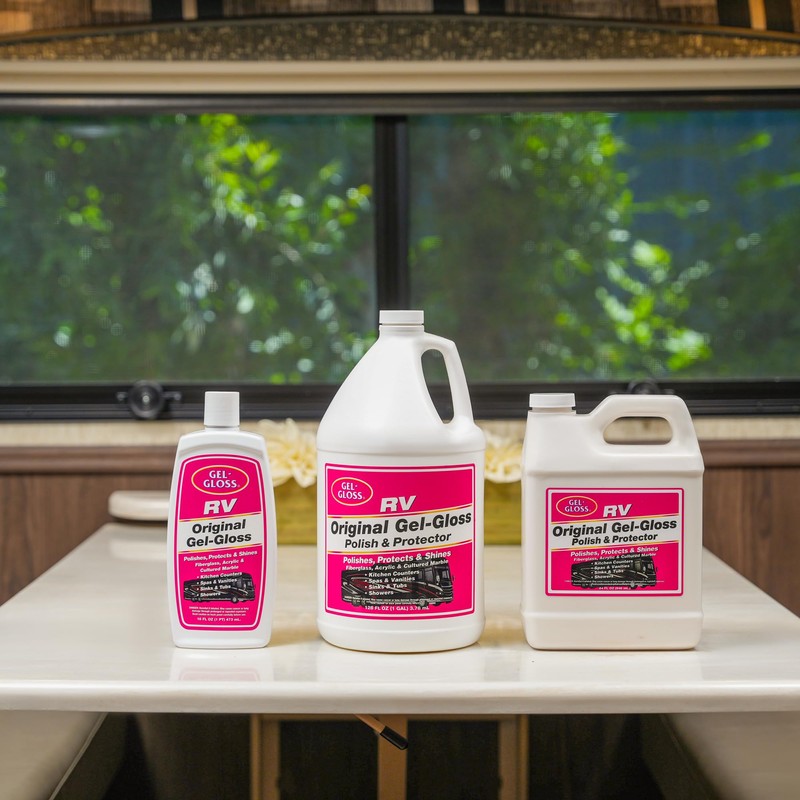 Gel-Gloss Kitchen & Bath Polish w/Carnauba Cleaner Wax Formulation for