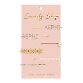 Alpha Epsilon Phi - Sorority Hair Clips - 6/pack