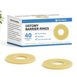 TNTNDAY 40PCS Ostomy Barrier Rings, 4mm Thick Hydrocolloid Moldable Ring