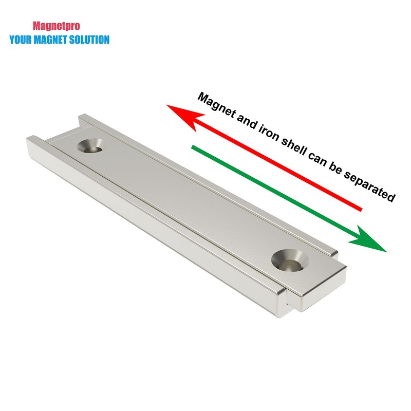 Magnetpro 8 Pieces Rectangular Magnets 70 LB Force 60 x