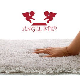Hashizume Shoten Bathroom Foot Towel Mat, Light Gray, Approx. 13.8 x 19.7 inches (35 x 50 cm), Angel Step Bath Mat
