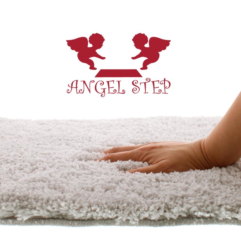 Hashizume Shoten Bathroom Foot Towel Mat, Light Gray, Approx. 13.8