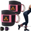 Ankle Straps for Cable Machines (Pair) for Kickbacks, Adjustable fit