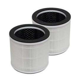 PUREBURG AP-T100FL Replacement Filter Compatible with HoMedics AP-T100 AP-T95 Smart Air Purifier, 2-Pacck H13 HEPA Activated Carbon 2-in-1 3-Stage Filtration