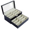KINJOEK 12 Slot Double-Deck Sunglasses Organizer Storage Drawer Box for