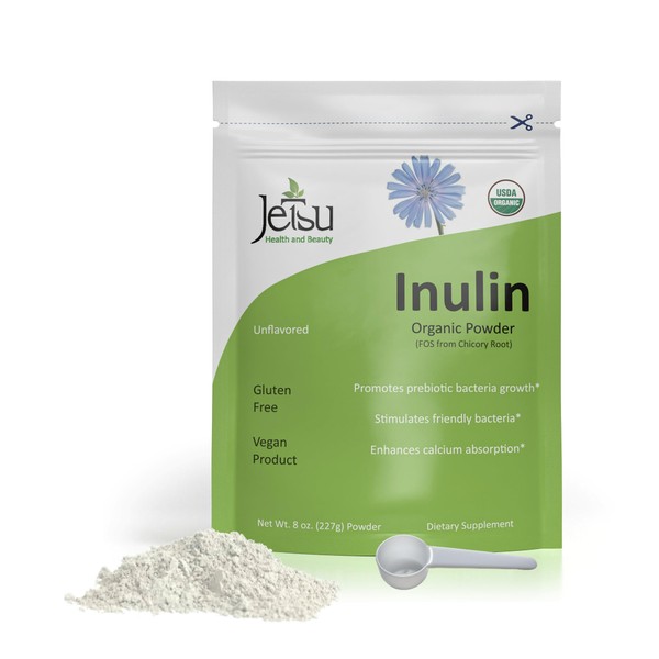 Jetsu Jetsu Inulin Powder Organic Chicory Root (FOS) - Soluble