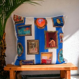 Vanderbeek Art Inspired Decorative Throw Pillow Cover (The Cabana Gallery, 18" x 18")