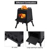 Lineslife Wood Burning Camp Stove, Portable Cast Iron Camping Wood