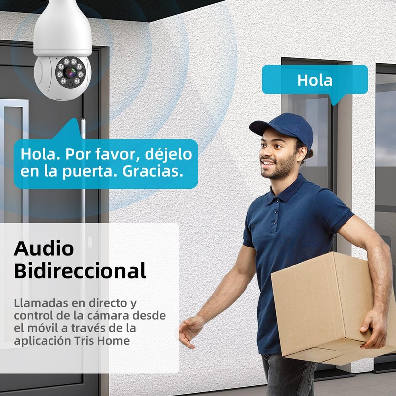 AOSO 2PCS Camara de Seguridad con WiFi 2.4G, 2MP Cámara