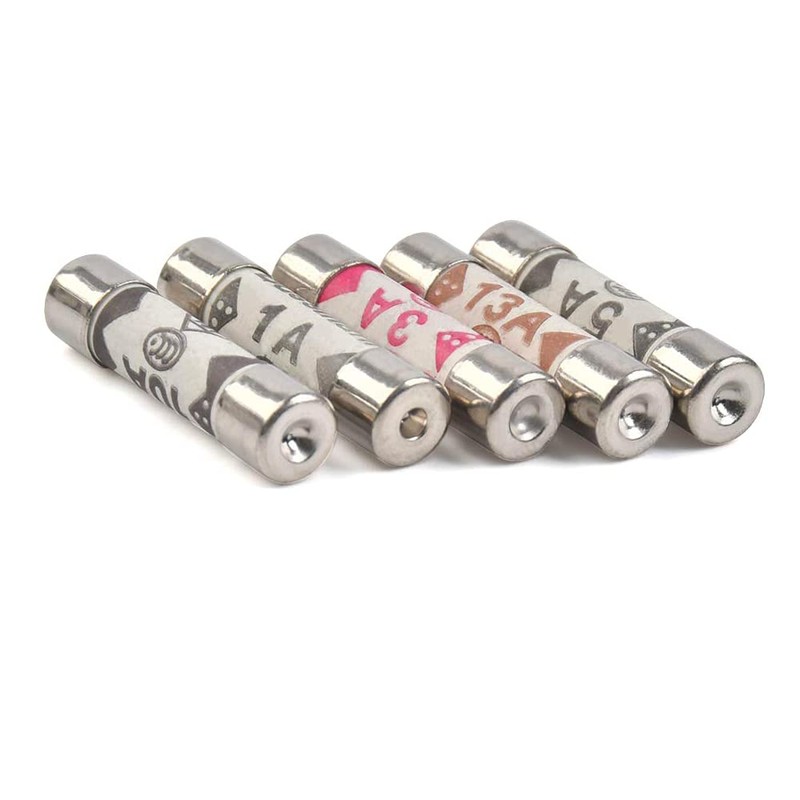 QitinDasen 5 Values 16Pcs BS1362 Fuses Set, 25 X 6.3mm