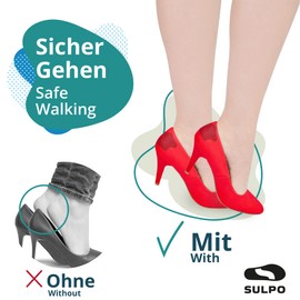 SULPO 4 Pairs Heel Pad Set - Extra - Soft Heel Cushion Made of Sponge, Heel Protection, Heel Pad Against Friction and Blisters - Heel Protectors for Too Large Shoes