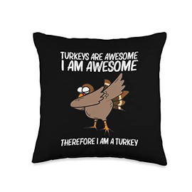 Cool Turkey Design For Men Women Forest Wild Animal Lovers Throw Pillow